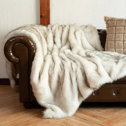 Mallo Platinum Faux Fur Blanket - Nnome Home
