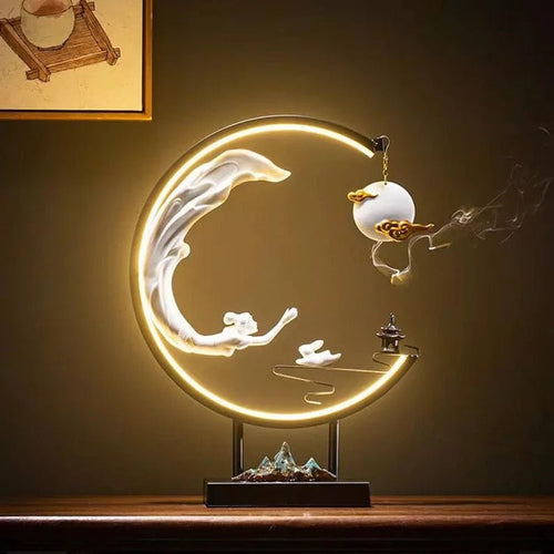 Celestial Moon Incense Burner Lamp - Nnome Home